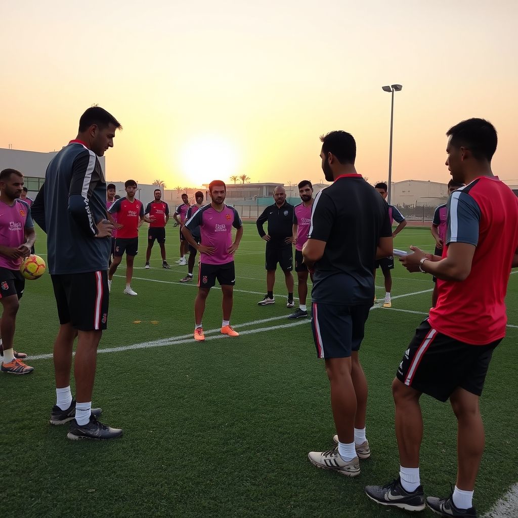 aoa体育体育链接-阿尔艾因教练组强化体能训练，备战关键战